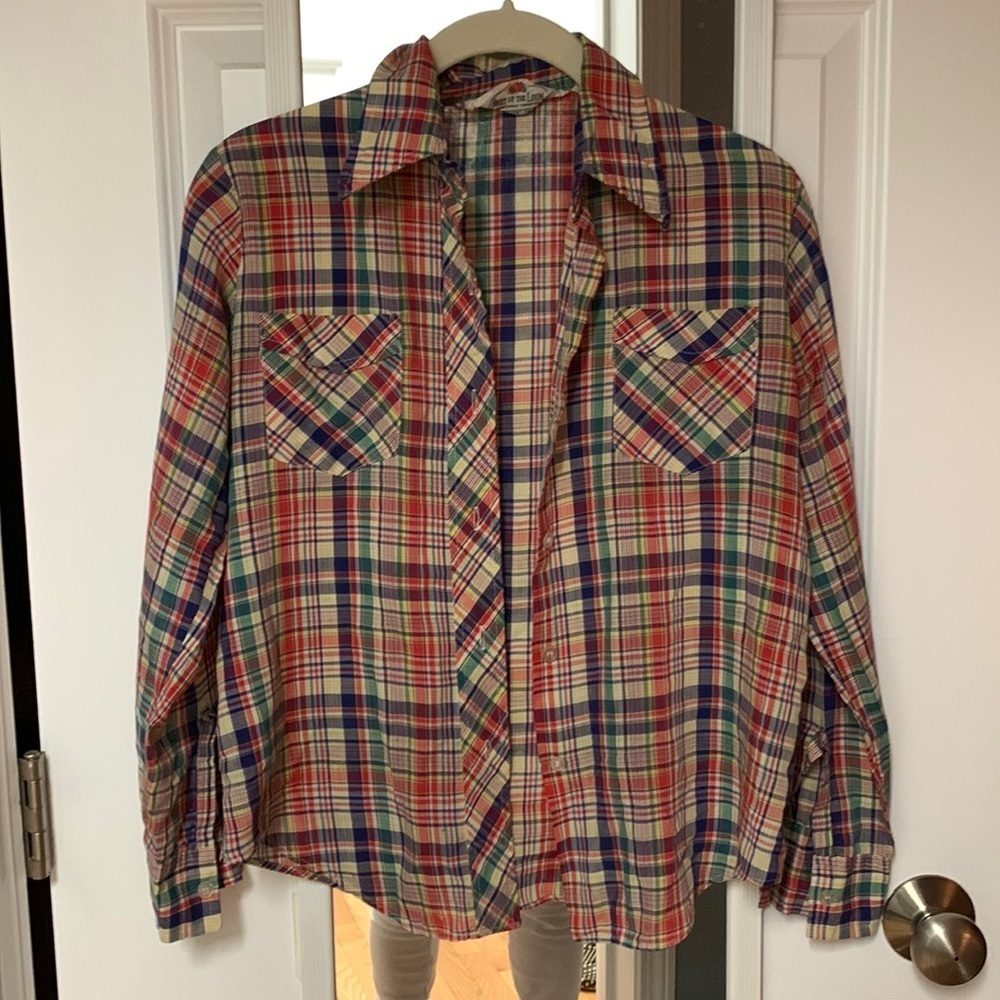 Vintage Fruit of the Loom Plaid Buttondown‎